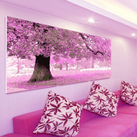 易卓diy数字油画欧式大幅客厅风景花卉浪漫情侣人物手绘装饰三联