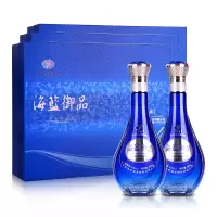 洋府 42度洋河镇海蓝御品礼盒装浓香型白酒（内含3只手提袋）500ml*6瓶