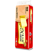 惠尔特喜庆祥云系列无心卷筒纸长款可湿水卫生纸家用木浆无芯卷手纸12卷4层1800g家庭实惠装