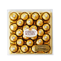 费列罗（FERRERO） 金莎榛果威化巧克力T24粒 300g方盒婚庆喜糖情人节生日