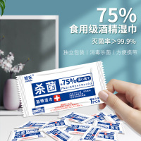 【低价冲销】【当天发货】60包优惠装 75%度酒精消毒湿巾纸 单独包装清洁一片装一次性单片小包湿巾