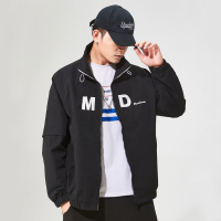 蒙洛里克2024春季男士夹克韩版潮流字母立领工装上衣休闲时尚外套男装2066