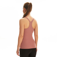 新款瑜伽背心女 裸感亲肤含胸垫性感运动上衣 跑步运动健身瑜伽服