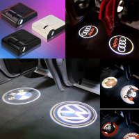 汽车迎宾投影灯抖音同款镭射灯 无线汽车led装饰照地灯通用改装灯