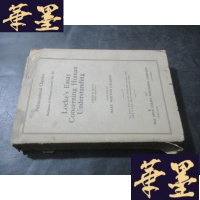 正版旧书Locke's Essay Concerning Human Understanding 洛克人类理解论 王维