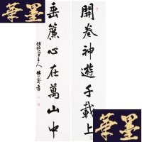 正版旧书浙江书法家洪侠峰 精品书法对联 34*138*2,纸本Y-Q-Z