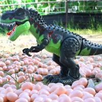 大号恐龙玩具电动下蛋仿真动物遥控霸王龙 大会走儿童套装男孩 【超 】新大号投影走路下蛋霸王龙