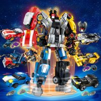 兼容乐高积木机器人机甲变形金刚益智拼装儿童玩具男孩子10岁拼图 【10合1】战车变形机甲 送手表+拆件器