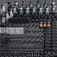 乐高二战士兵积木军事人仔绝地求生八路军小人我的世界男孩子玩具 新飞虎队18人（丰富武器）