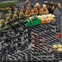 乐高二战八路军部队士兵军事人仔拼装积木警察小人偶儿童益智玩具 美日联盟