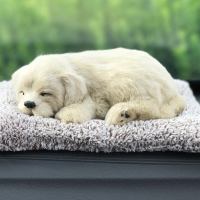 汽车摆件活性炭仿真狗车内装饰车载用品竹炭包公仔新车除甲醛除味 拉布拉多-毛绒垫子