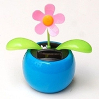 汽车用品内饰品创意家居办公桌摆件可爱卡通公仔情侣玩偶礼品车载 蓝色花摆件 默认