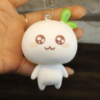 钥匙扣女韩国可爱创意卡通汽车钥匙链男铃铛圈环绳个性包包挂件 单独蒙眼团子