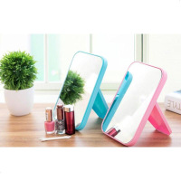 简约长方形桌面镜便携式折叠化妆镜子台式随身镜子21*15cm多色可选