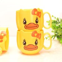 卡通小鸭漱口杯儿童可爱大嘴鸭子加厚刷牙杯子小黄鸭洗漱杯洗漱杯