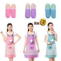 家务清洁围裙袖套女厨房罩衣成人工作服套袖围腰防油防污做饭男