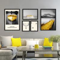 北欧客厅装饰画现代简约沙背景墙组合墙画三联壁画餐厅墙面挂画