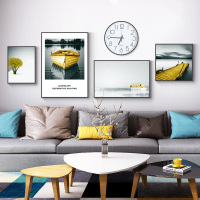 北欧风格装饰画客厅沙背景墙挂画现代简约摄影风景组合创意壁画