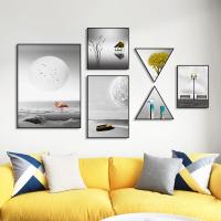 客厅装饰画沙背景墙北欧挂画现代简约餐厅墙面装饰创意墙壁画