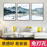 客厅装饰画沙背景墙茶室挂画现代简约民宿床头画山水墨画