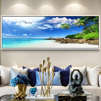 海景客厅装饰画单幅现代简约沙背景墙壁画酒店房间卧室风景挂画