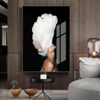 现代简约玄关装饰画黑白艺术人物抽象美女挂画客厅过道卧室壁画
