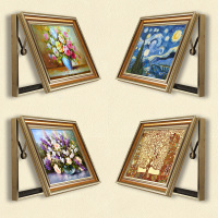 电表箱装饰画欧式油画风格客厅总开关电闸盒配电箱可推拉遮挡挂画