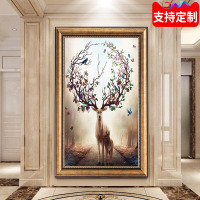 入户玄关装饰画竖版过道走廊墙面画现代简约风水壁画客厅挂画