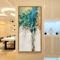 过道走廊壁竖版树风水现代简约美北欧式玄关装饰画墙面挂画