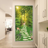 过道走廊竖版简约现代玄关装饰画风水进壁入户背景墙面挂画