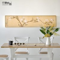 仟象映画玉兰花新中式卧室装饰画沙背景墙水墨画客厅挂画床头画