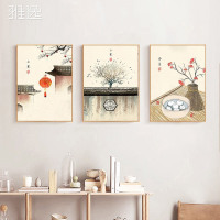 现代简约餐厅装饰画新中式古典厨房挂画客厅清明冬至民俗复古挂画