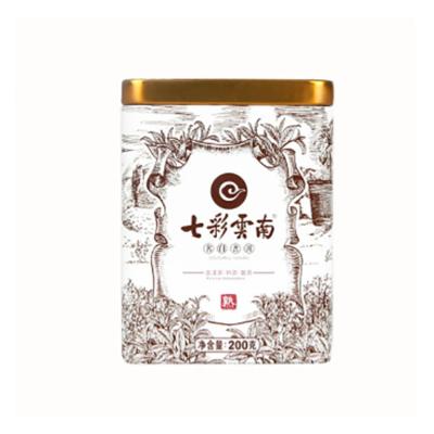 七彩云南名门普洱熟茶散茶普洱茶200克罐装