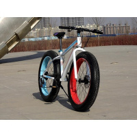 26寸沙滩雪地自行车折叠个山地车4.0宽大粗山地轮胎男女