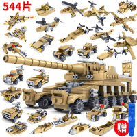 兼容乐高积木军事警察消防儿童拼装飞机坦克男女孩6-12岁朗原玩具 飞鹰战机[赠拆件器+收纳盒+2公仔]