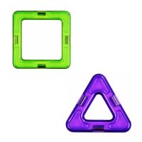 磁力片积木儿童吸铁石玩具磁性磁铁3-6-8周岁男女孩散片拼装朗原玩具 纯磁58片套装+送收纳盒车轮摩天轮