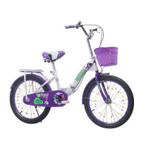 中小学生儿童自行车1618寸折叠车2022寸车6-9-11-13-15岁女孩单车16寸粉黑胎靠背