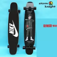 四轮滑板车成人夜光滑板女学生韩版初学者版长板儿童定制