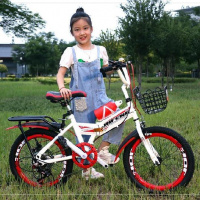 女孩儿易安装学生便宜的儿童自行车带后座城市女孩变速车轻便