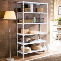 角钢货架多层置物架储物架家用自由组合收纳架展示架超市货架架子 高200cm六层 加厚长120cm宽50