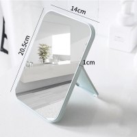 欧式爱心双面化妆镜便携台式梳妆镜宿舍美妆镜子高清公主镜 新款北欧蓝色（送梳子）