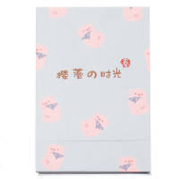 日系可爱少女收纳整理桌面化妆镜加厚化妆品收纳盒单面镜折叠镜子 好多小粉猪