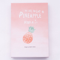 日系可爱少女收纳整理桌面化妆镜加厚化妆品收纳盒单面镜折叠镜子 粉色 单个菠萝