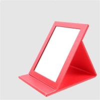 喜庆台式折叠镜子大号便携女孩翻盖式立式厕所特大男生粉色迷你 大红中号