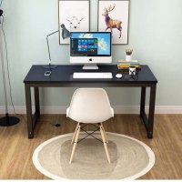 住宅家具简约现代书桌书架一体学生双人电脑桌书柜一体台式电脑桌 白枫 80长40宽74高钢木简易桌