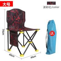 钓鱼椅折叠椅炮台椅凳写生小凳子多功能户外便携式靠背钓椅马扎 特大迷彩蓝