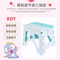 加厚塑料折叠凳户外便携式折叠椅子火车小凳子家用马扎成人小板凳 大号蓝色1个装送洗刷大王2个