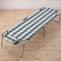 简易折叠床单人床家用躺椅午休床折叠椅成人午睡床陪护便携行军床 180*60特斯林-绿格网