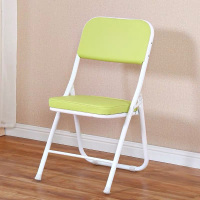 简易凳子靠背椅家用可折叠椅办公椅/会议椅电脑椅座椅培训椅/椅子 白腿草绿色