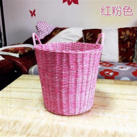 整理脏衣篮篓装置物篮栏搂箩脏衣桶篮丢脏衣筐大号匡放脏衣服收纳 出口XL特大号红粉色圆桶